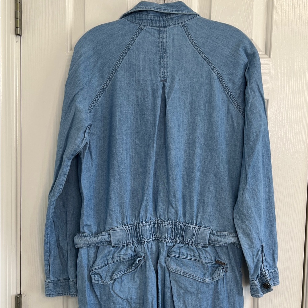 Prana Penderbrook jumpsuit light blue chambray Tencel size medium - Picture 10 of 12